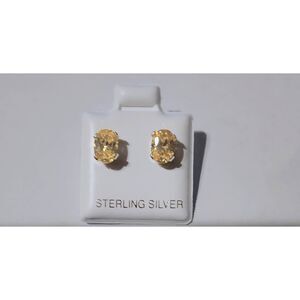 NEW~2Ct Oval Cut Lemon Citrine Gemstone Stud Earrings~.925 Sterling Silver